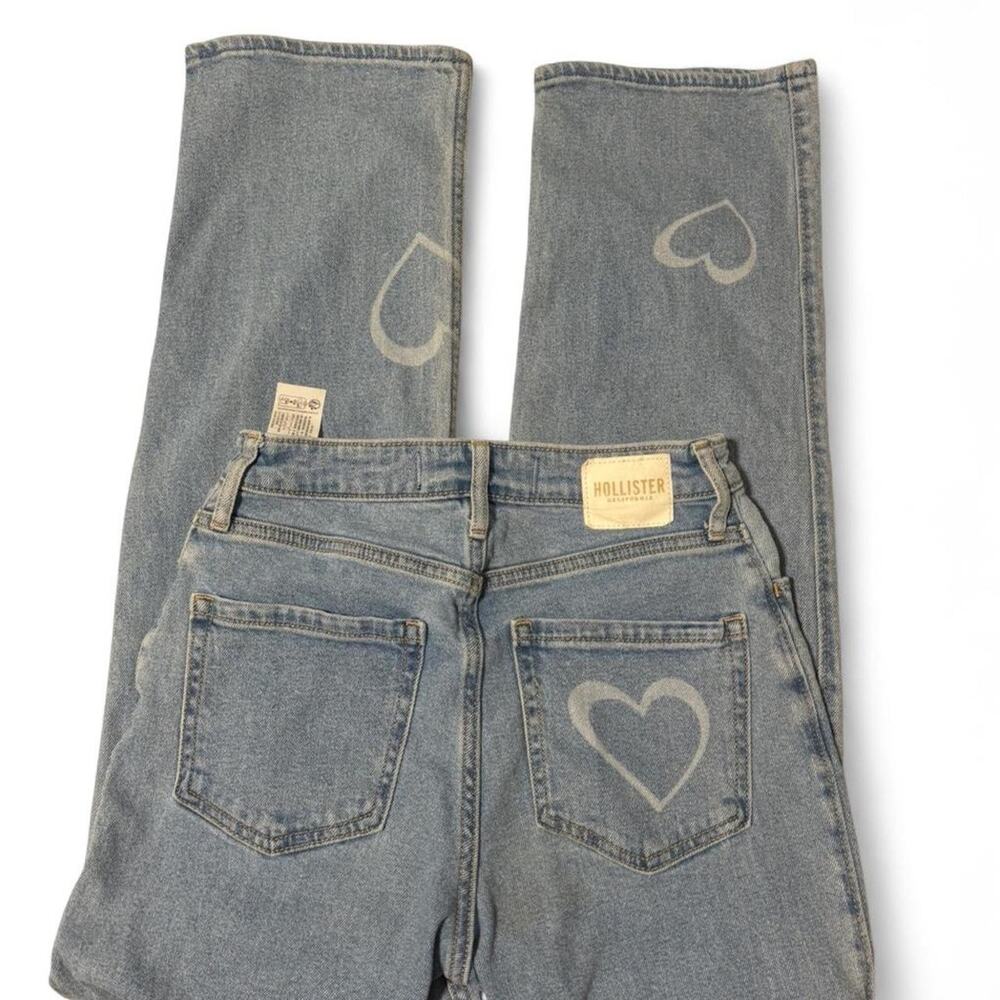Hollister blue heart  ultra high-rise dad jean Size 26 - Picture 3 of 4